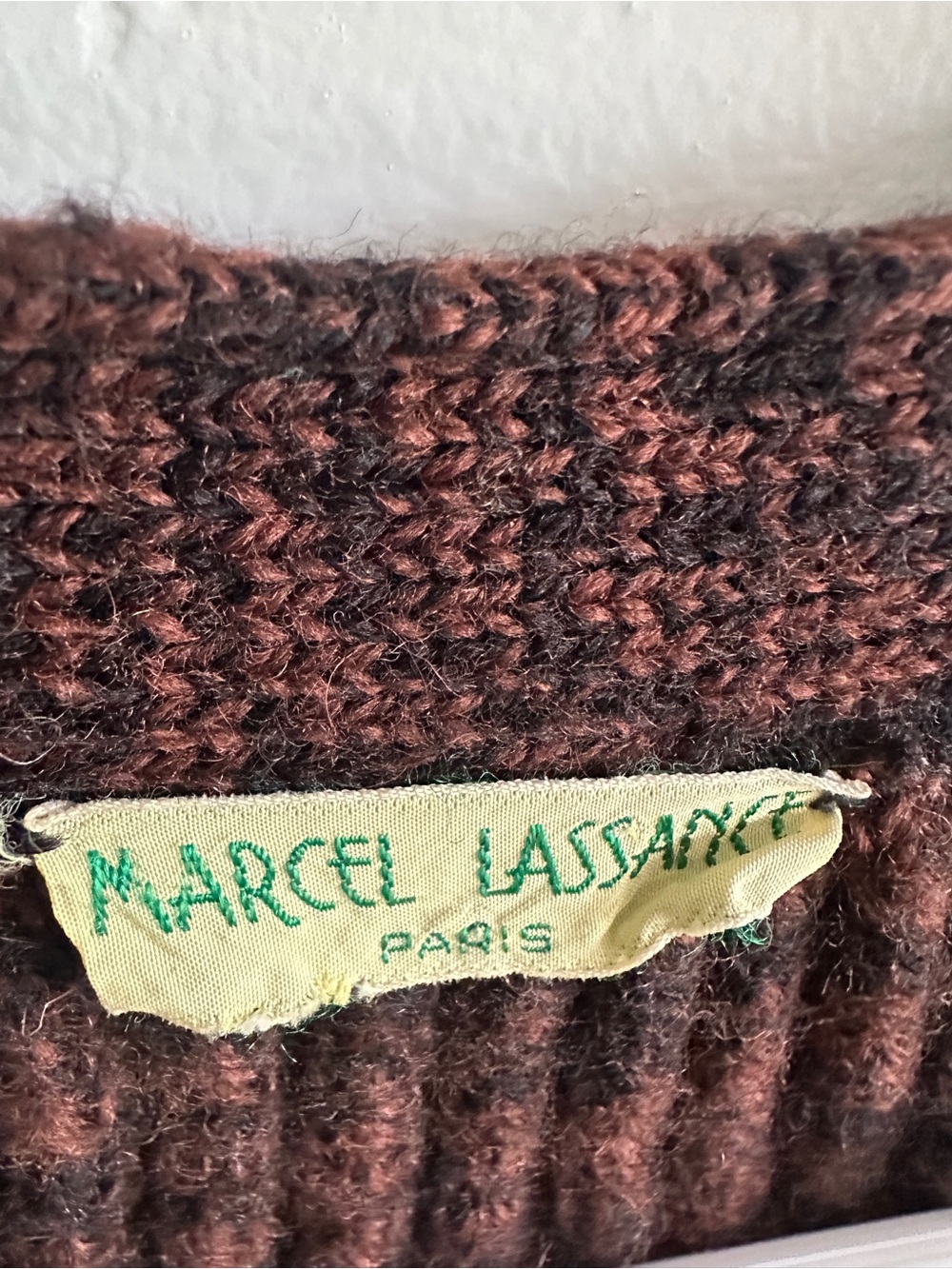 Men's Brown Ribbed Button Cardigan - Picture 2 of 7